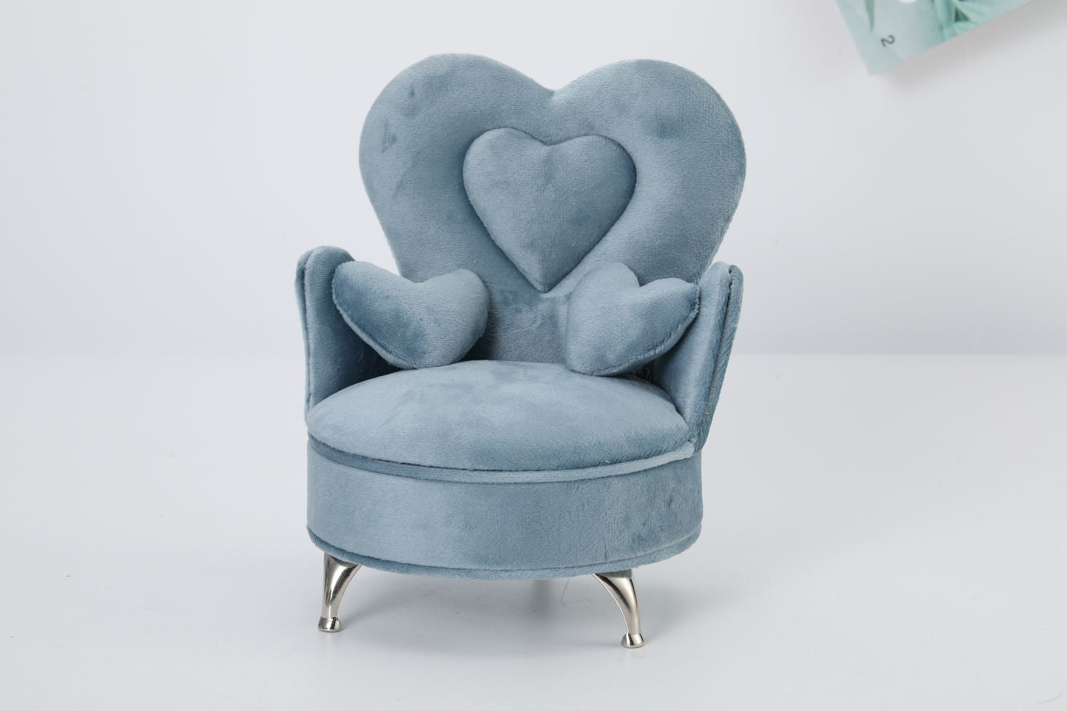 Jewelry box velvet dusty grey