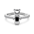 S925 sterling silver, this petite ring showcases a cute bear design