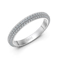 "S925 Sterling Silver Wedding Ring – White, with Chunky Rectangular Motif