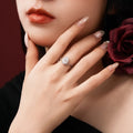 S925 Silver Oval‑Cut White Moissanite Solitaire