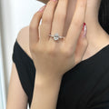 "From the Moissanite Collection: S925 Sterling Silver White Moissanite Wedding Ring