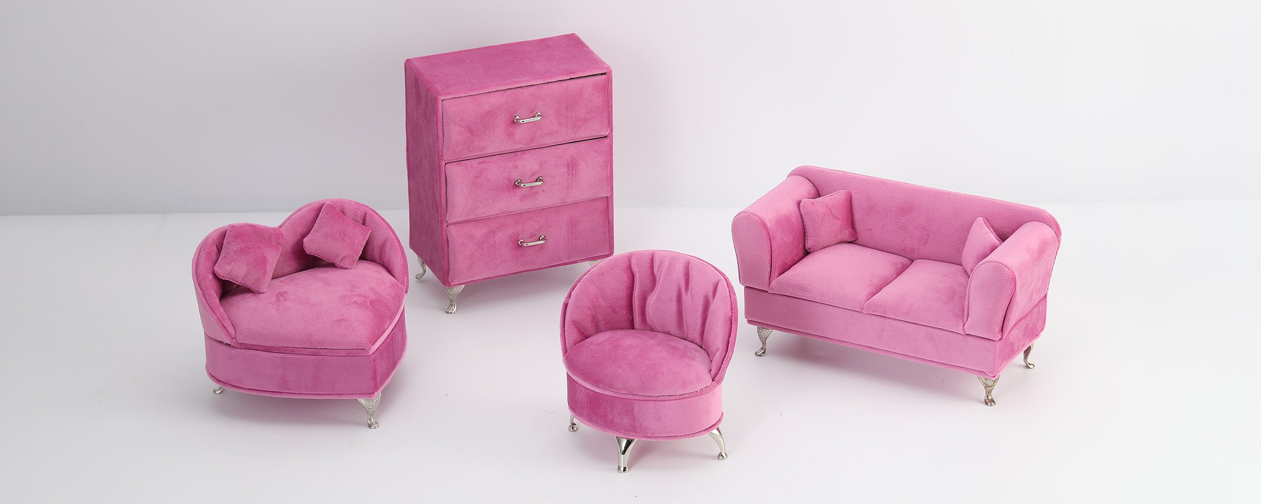 Jewelry box velvet pink