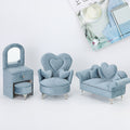 Jewelry box velvet dusty grey